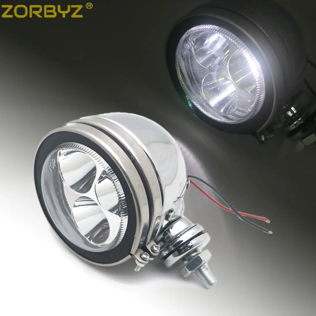ZORBYZ Motorcycle Chrome Metal Retro LED Passing Driving Headlight Fog Light For Harley Cafe Racer Bobber Chopper Custom
ZORBYZ Motorcycle Chrome Metal Retro LED Passing Driving Headlight Fog Light For Harley Cafe Racer Bobber Chopper Custom