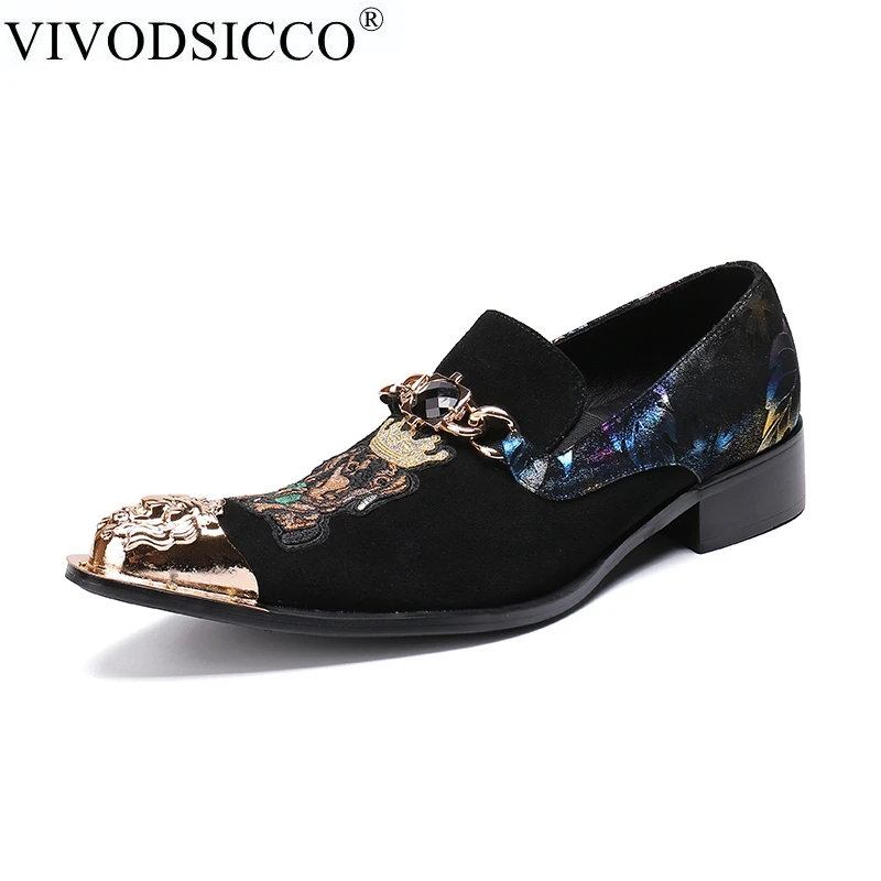 VIVODSICCO Italy Luxury Brand Business Men Dress Shoes Flat Men Metal Tip Dress Shoes Leather Slip On Men Wedding Party Shoes
VIVODSICCO Italy Luxury Brand Business Men Dress Shoes Flat Men Metal Tip Dress Shoes Leather Slip On Men Wedding Party Shoes