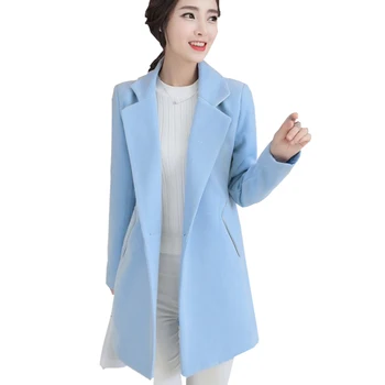 2019 autumn and winter women's new thickening Korean version was thin woolen jacket Slim large yards in the long woolen coat
2019 autumn and winter women's new thickening Korean version was thin woolen jacket Slim large yards in the long woolen coat