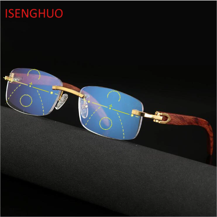 ISENGHUO High grade Rimless Multifocal Progressive Reading Glasses Women Men Anti-Blu-ray Hyperopia Presbyopia Eyeglasses 1.0-3.
ISENGHUO High grade Rimless Multifocal Progressive Reading Glasses Women Men Anti-Blu-ray Hyperopia Presbyopia Eyeglasses 1.0-3.