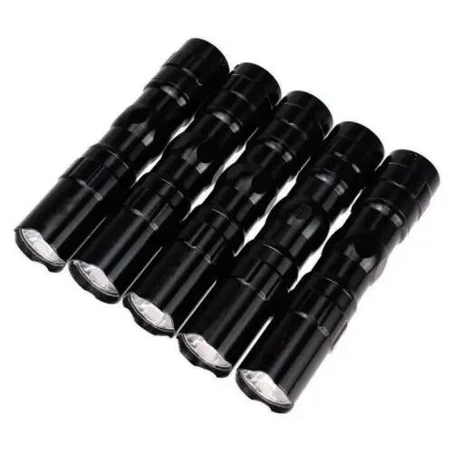 USA 5Pcs 1W Police Waterproof Ultra Bright LED Mini Flashlight Torch Lamp Black | Лампы и освещение