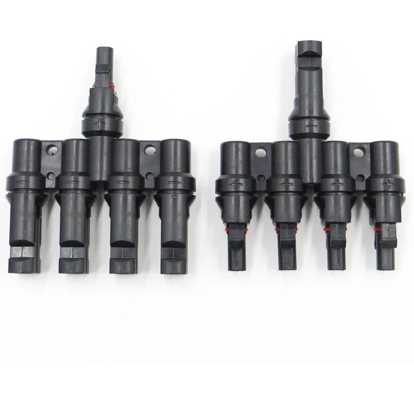 MC4 4T Branch parallel connect 4 branch Electrical Solar 30A 1000V MC4 Connect Photovoltaic Solar Panel Cable Wire Connection
MC4 4T Branch parallel connect 4 branch Electrical Solar 30A 1000V MC4 Connect Photovoltaic Solar Panel Cable Wire Connection