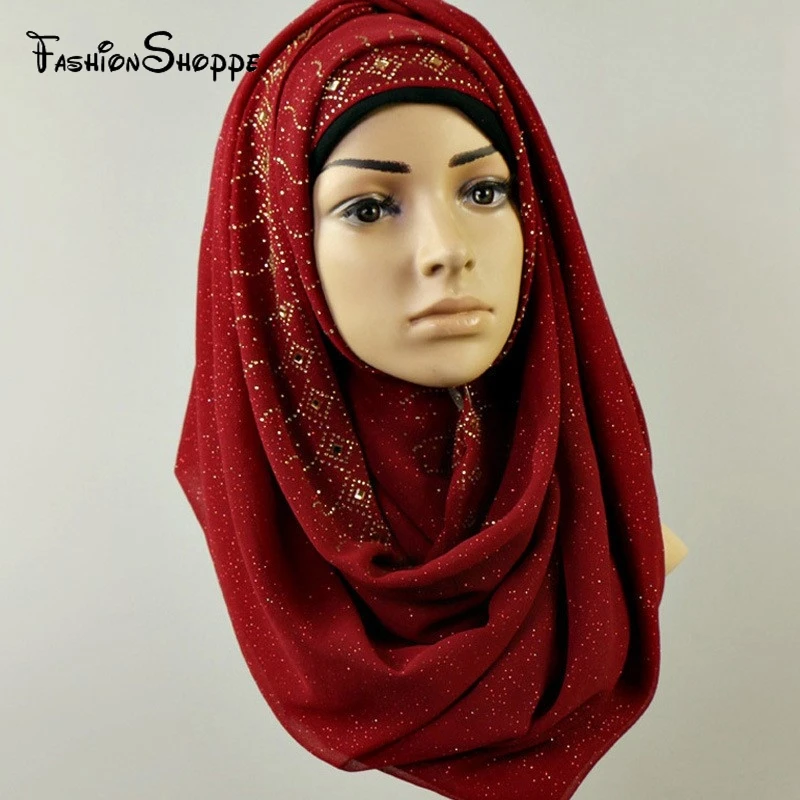 Muslim Plain Chiffon Scarf Sequins Floral Bandana Instant Khimar Hijab Arab Islamic Prayer Shawls Islamic Headwear YS223
Muslim Plain Chiffon Scarf Sequins Floral Bandana Instant Khimar Hijab Arab Islamic Prayer Shawls Islamic Headwear YS223