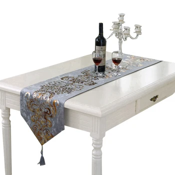 2019 New Table Runner Luxury Bronzing Table Runner Fashion Europe Tassel Tablecloths Banquet Decoration Caminos De Mesa 
2019 New Table Runner Luxury Bronzing Table Runner Fashion Europe Tassel Tablecloths Banquet Decoration Caminos De Mesa