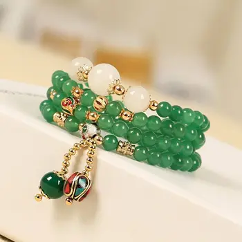 Free shipping Natural crystal chalcedony bracelet White green chalcedony beads bracelet charm the best gift for women
Free shipping Natural crystal chalcedony bracelet White green chalcedony beads bracelet charm the best gift for women