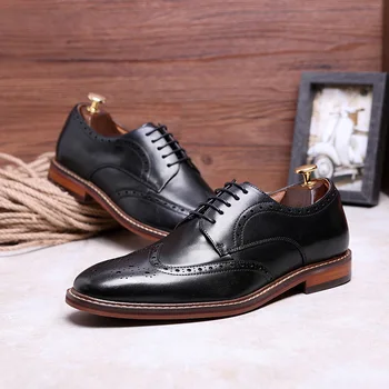 DESAI New Genuine Leather Shoes Men Business Dress Shoe Brock Retro Gentleman Shoes Formal Carved Bullock Oxfords Men DSA002
DESAI New Genuine Leather Shoes Men Business Dress Shoe Brock Retro Gentleman Shoes Formal Carved Bullock Oxfords Men DSA002