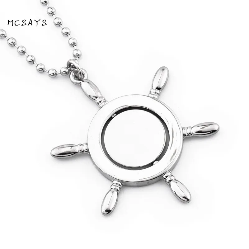 MCSAYS Hip Hop Jewelry Rotatable Rudder Pendant 30 inch Bead Chain Anchor Rudder Helmsman Necklace Mens Fashion Accessories 4HP 
MCSAYS Hip Hop Jewelry Rotatable Rudder Pendant 30 inch Bead Chain Anchor Rudder Helmsman Necklace Mens Fashion Accessories 4HP