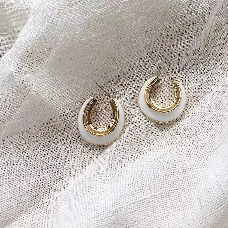 MENGJIQIAO 2019 Korean New Trendy C Shape Oval Drop Glaze Alloy Hoop Earrings Femme Fashion Jewelry Cute Irregular Pendientes
MENGJIQIAO 2019 Korean New Trendy C Shape Oval Drop Glaze Alloy Hoop Earrings Femme Fashion Jewelry Cute Irregular Pendientes