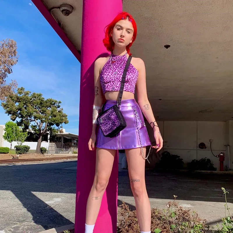 Backless Leopard Print Purple Halter Top Women Sexy Slim Club Party Summer Crop Top Female Tie up Festival Tops Clothes
Backless Leopard Print Purple Halter Top Women Sexy Slim Club Party Summer Crop Top Female Tie up Festival Tops Clothes