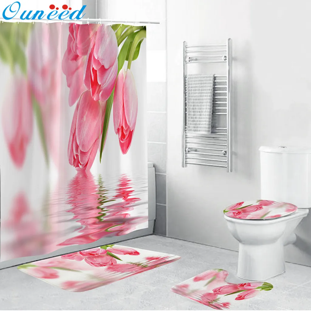 Ouneed 4PCS set beauty scenery print Bathroom Shower Curtain set Non Slip pattern waterproof Toilet Shower curtain Cover Mat set
Ouneed 4PCS set beauty scenery print Bathroom Shower Curtain set Non Slip pattern waterproof Toilet Shower curtain Cover Mat set