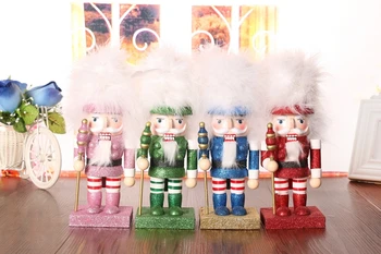 New 4pcs 1Set 25Cm High Christmas Holiday Nutcracker Colorful Soldier Vintage German Wooden Table Walnut Toy Zakka Dolls
New 4pcs 1Set 25Cm High Christmas Holiday Nutcracker Colorful Soldier Vintage German Wooden Table Walnut Toy Zakka Dolls