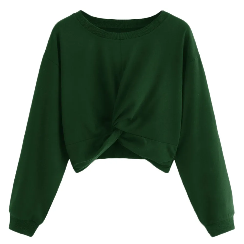 Sweatshirts Women Long Sleeve Twist Solid Color Round Neck Sweatshirt Casual Pullover Top Women's Fashion Sweatshirts sep18
Sweatshirts Women Long Sleeve Twist Solid Color Round Neck Sweatshirt Casual Pullover Top Women's Fashion Sweatshirts sep18