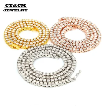 Men Necklaces Hip Hop Punk Bling 1 Row Round Cut 3/4/5mm Rhinestone Tennis Chain Rose Gold Black Silver Color Necklace for Women
Men Necklaces Hip Hop Punk Bling 1 Row Round Cut 3/4/5mm Rhinestone Tennis Chain Rose Gold Black Silver Color Necklace for Women