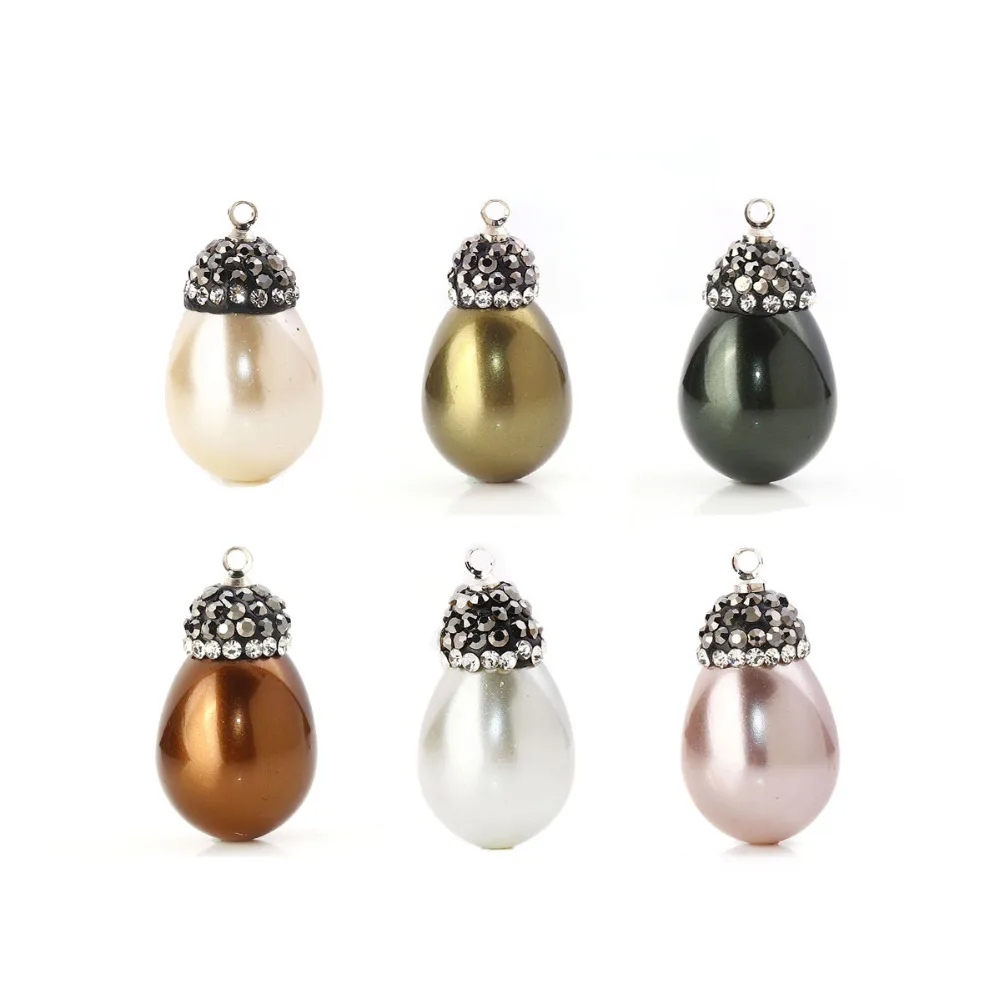 Doreen Box Shell Micro Paved Charms Drop Clear Rhinestone Imitation Pearl 26mm x14mm(1" x 4/8") - 23mm x13mm( 7/8" x 4/8"), 1PC
Doreen Box Shell Micro Paved Charms Drop Clear Rhinestone Imitation Pearl 26mm x14mm(1" x 4/8") - 23mm x13mm( 7/8" x 4/8"), 1PC