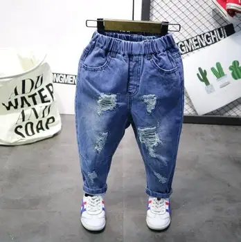 Spring Autumn Fashion Designer Children Denim Pants Casual Ripped Jeans For 2~6years boys and girls new Style Kids Jeans Boys Tr
Spring Autumn Fashion Designer Children Denim Pants Casual Ripped Jeans For 2~6years boys and girls new Style Kids Jeans Boys Tr