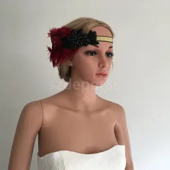 Woman Lady Flapper Feather Beads Elastic Headband 1920s Great Gatsby Fascinator Headpieces Hair Accessory
Woman Lady Flapper Feather Beads Elastic Headband 1920s Great Gatsby Fascinator Headpieces Hair Accessory