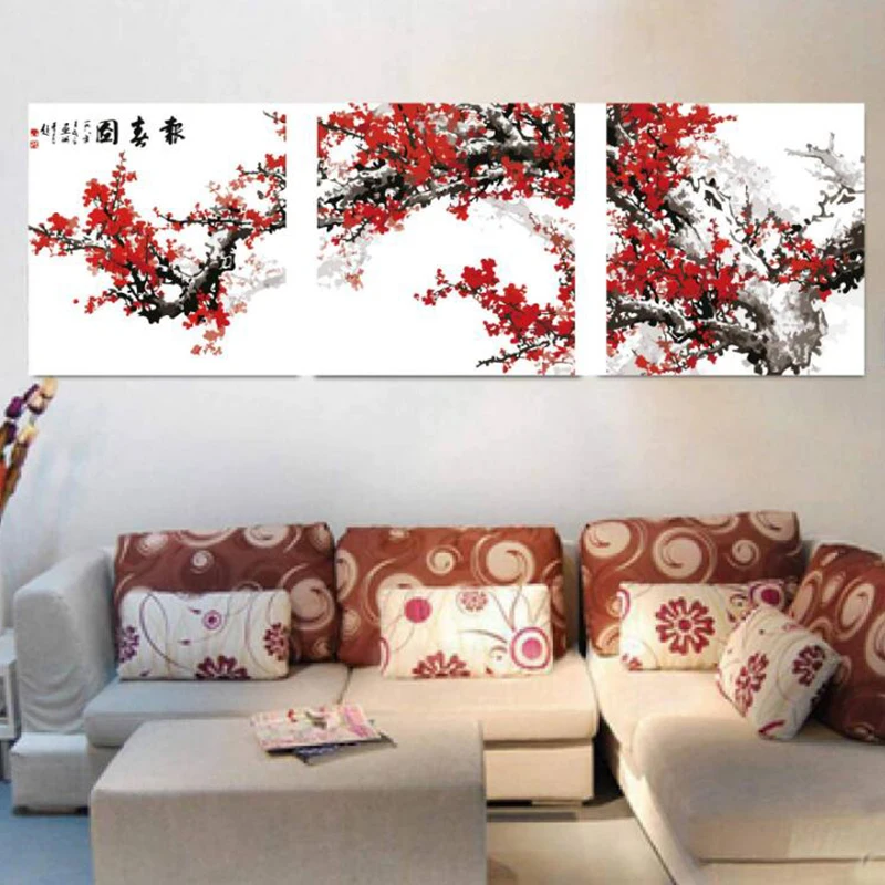 Plum blossom - Triptych picture vintage home decor painting by numbers wall pictures for living room coloring by numbers
Plum blossom - Triptych picture vintage home decor painting by numbers wall pictures for living room coloring by numbers