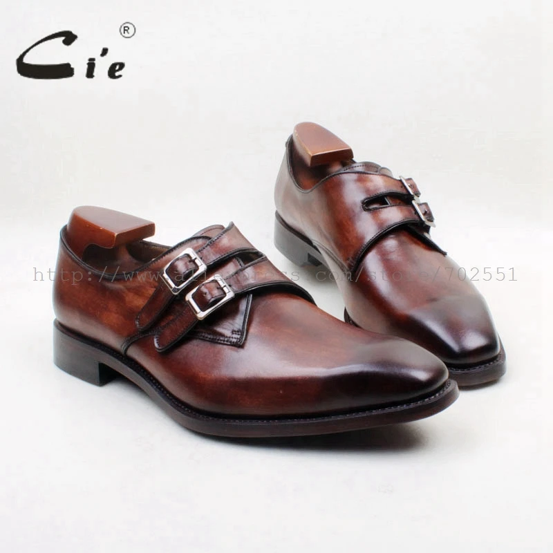 Square Plain Toe Genuine Leather Upper/Insole/Outsole Brown Color Custom Goodyear Welted Men's Dress Monk Straps No. MS142
Square Plain Toe Genuine Leather Upper/Insole/Outsole Brown Color Custom Goodyear Welted Men's Dress Monk Straps No. MS142