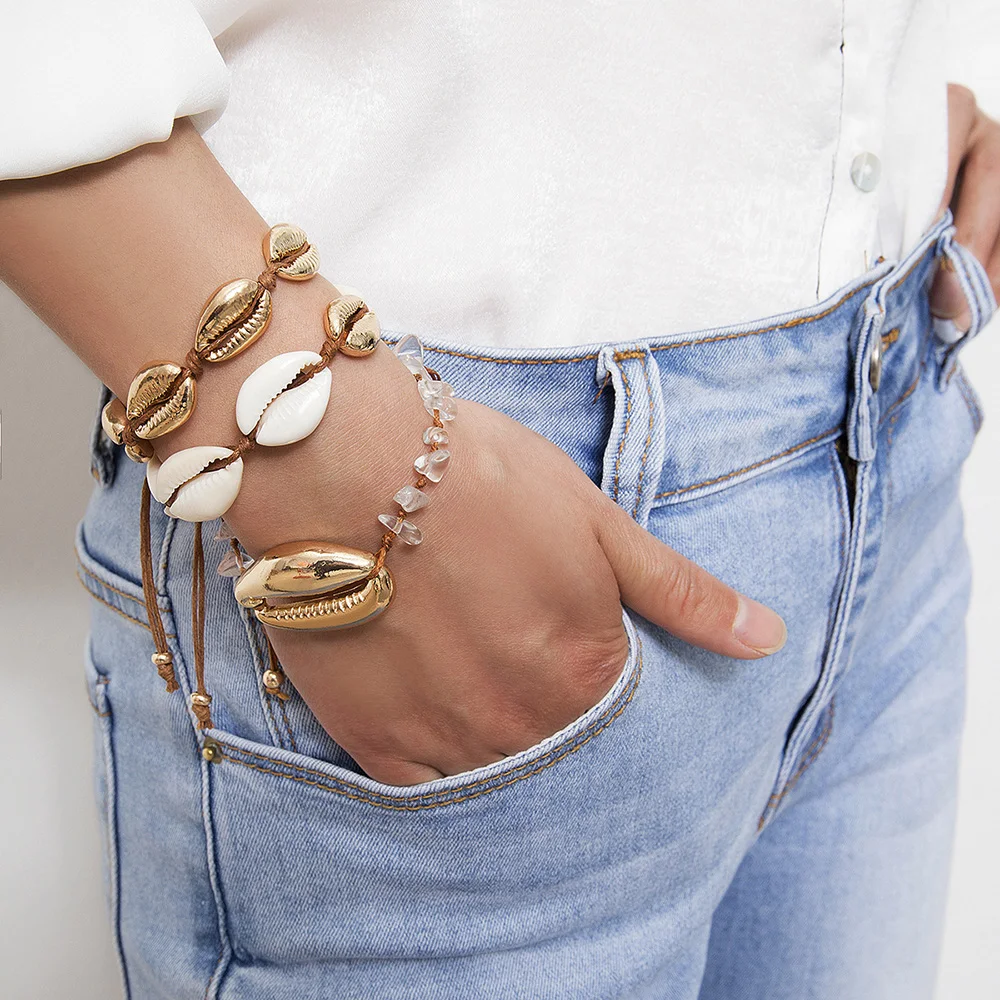 JOUVAL New Summer Shell Bracelet For Women Seashell Cowrie Alloy Boho Charm Bracelets Sandy Beach Ethnic Handmade Jewelry Gift
JOUVAL New Summer Shell Bracelet For Women Seashell Cowrie Alloy Boho Charm Bracelets Sandy Beach Ethnic Handmade Jewelry Gift