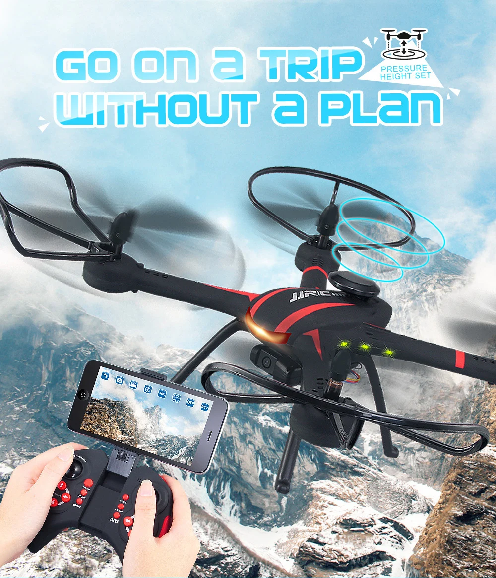 F18361 JJRC H11WH 2.4G 4CH 6-Axle WiFi FPV Quadcopter RTF RC Drone with 2.0MP Camera Headless Mode Altitude Hold One Key Return
F18361 JJRC H11WH 2.4G 4CH 6-Axle WiFi FPV Quadcopter RTF RC Drone with 2.0MP Camera Headless Mode Altitude Hold One Key Return