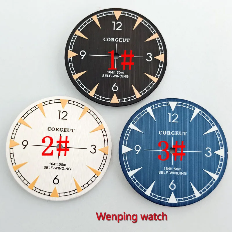 Corgeut 3 6 9 12 black white blue Cross mark watch dial fit miyota 8215,8205,821A;mingzhu 2813,3804 automatic movement P875
Corgeut 3 6 9 12 black white blue Cross mark watch dial fit miyota 8215,8205,821A;mingzhu 2813,3804 automatic movement P875