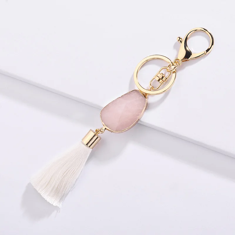 ZWPON 2018 New Gold Gild Oval Natural Stone Druzy Tassel Keychain for Women Fashion Bag Accessories Jewelry Wholesale
ZWPON 2018 New Gold Gild Oval Natural Stone Druzy Tassel Keychain for Women Fashion Bag Accessories Jewelry Wholesale
