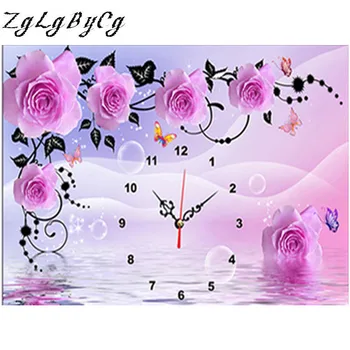 DIY Wall Clock 5D Diamond Painting Cross Stitch Rose Watch Full Dimaond Embroidery Diamond Mosaic Rhinestones Needlework
DIY Wall Clock 5D Diamond Painting Cross Stitch Rose Watch Full Dimaond Embroidery Diamond Mosaic Rhinestones Needlework