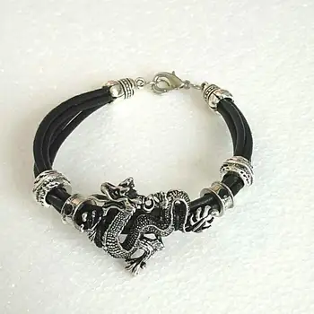 New European Style Pu Leather Rope Vintage Dragon Bracelet For Men 2018 Punk Style Charm Bracelets & Bangles Gift
New European Style Pu Leather Rope Vintage Dragon Bracelet For Men 2018 Punk Style Charm Bracelets & Bangles Gift