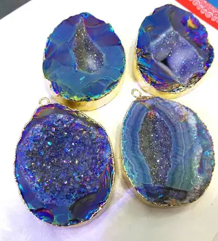 1 pc, Drusy Druzy Agate Charm Pendant, 30-70 mm AB mystic blue Gold Edged,crystal rock Focal Beads
1 pc, Drusy Druzy Agate Charm Pendant, 30-70 mm AB mystic blue Gold Edged,crystal rock Focal Beads