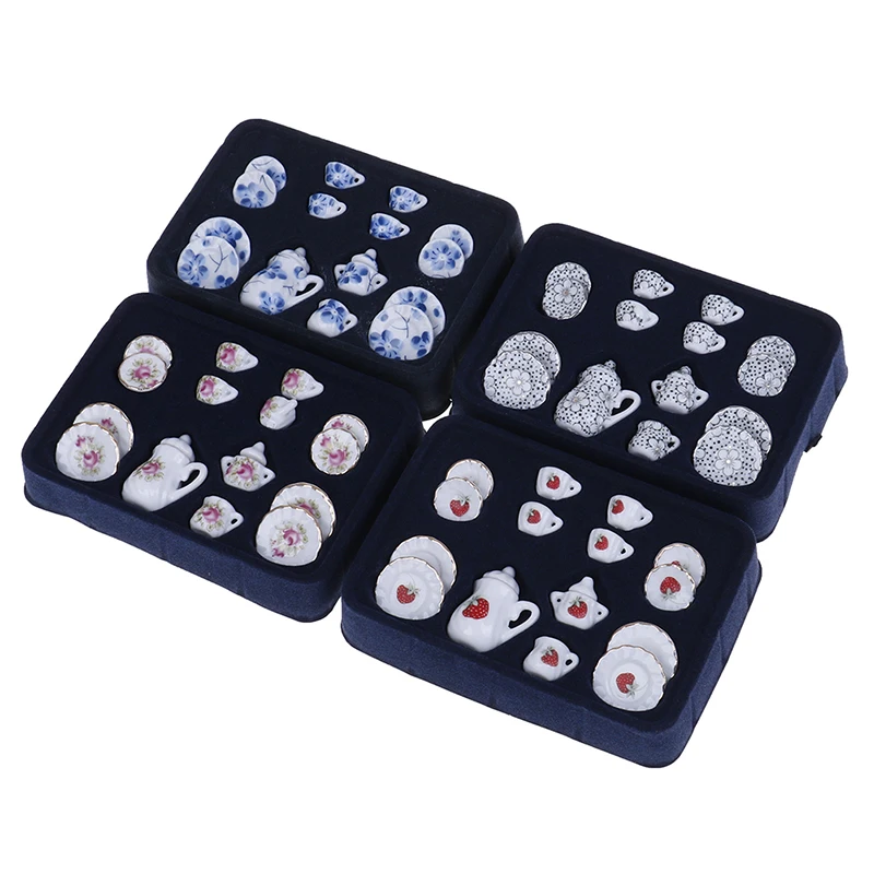 15Pcs 4 Patterns 1:12 Miniature Porcelain Tea Cup Set Chintz Flower Tableware Kitchen Dollhouse Furniture Toys For Children
15Pcs 4 Patterns 1:12 Miniature Porcelain Tea Cup Set Chintz Flower Tableware Kitchen Dollhouse Furniture Toys For Children