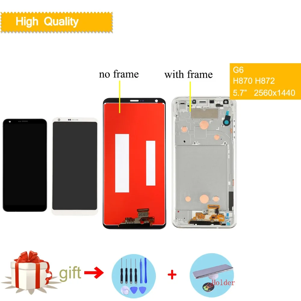 5.7" Original Display For LG G6 LCD Touch Screen with Frame H870 H870DS H871 H872 LS993 VS998 US997 Screen for LG G6 LCD Display
5.7" Original Display For LG G6 LCD Touch Screen with Frame H870 H870DS H871 H872 LS993 VS998 US997 Screen for LG G6 LCD Display