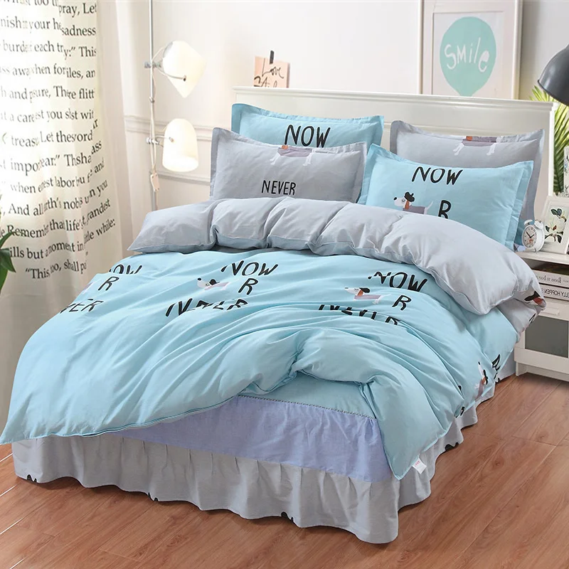 100% cotton Korean Style animal series blue Bed Skirt Bedding Cartoon Bed Linen for Kids Gift Duvet Cover Bed Skirt Pillowcases
100% cotton Korean Style animal series blue Bed Skirt Bedding Cartoon Bed Linen for Kids Gift Duvet Cover Bed Skirt Pillowcases