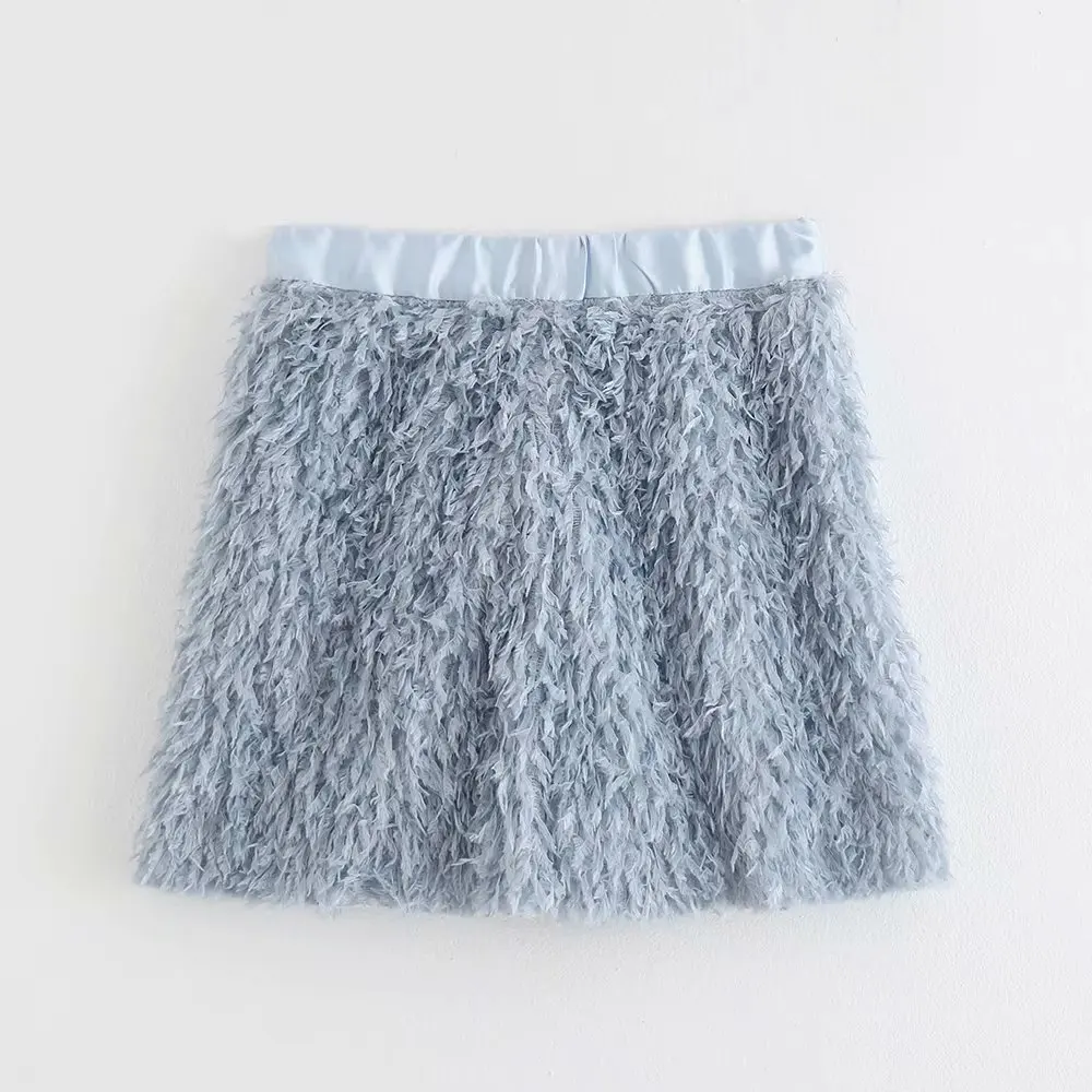 2019 Women fashion solid color feather decoration a line skirt ladies casual chic back fake zipper party mini skirts QUN387
2019 Women fashion solid color feather decoration a line skirt ladies casual chic back fake zipper party mini skirts QUN387