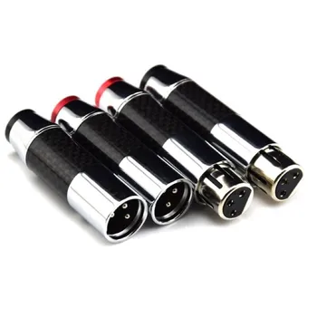 Hifi audio 4pcs/set Carbon Fiber XLR Plug Connector 3Pin M & F Black XLR wire connector 3PIN XLR Microphone plug
Hifi audio 4pcs/set Carbon Fiber XLR Plug Connector 3Pin M & F Black XLR wire connector 3PIN XLR Microphone plug