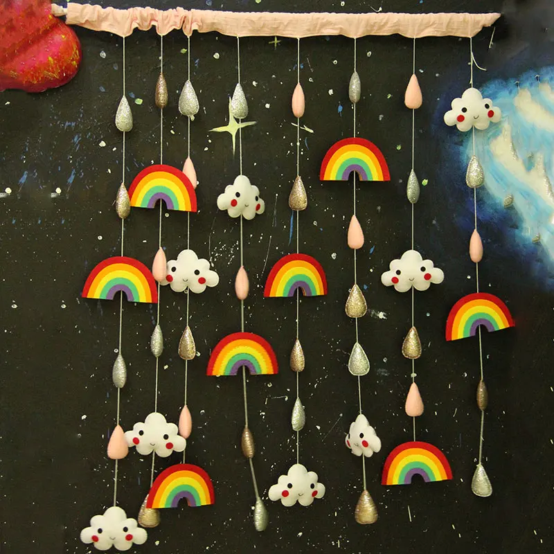 Nordic Style Door Curtain Handmade Sewing Felt Fabric Raindrop/ Cloud / Rainbow Ornament Kit For Home Decor Felt DIY Package
Nordic Style Door Curtain Handmade Sewing Felt Fabric Raindrop/ Cloud / Rainbow Ornament Kit For Home Decor Felt DIY Package