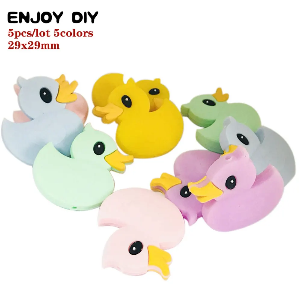 5Pcs Little Duck Perle Silicone Beads 3cm Animal Animal Silicone Kralen Dentition Beads BPA Free Teething Toys Bead Baby Product
5Pcs Little Duck Perle Silicone Beads 3cm Animal Animal Silicone Kralen Dentition Beads BPA Free Teething Toys Bead Baby Product