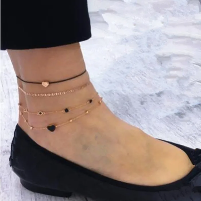 sl141 Europe Trendy Vintage handmade personality heart-shaped multi-layer combination anklet women jewelry accessories
sl141 Europe Trendy Vintage handmade personality heart-shaped multi-layer combination anklet women jewelry accessories
