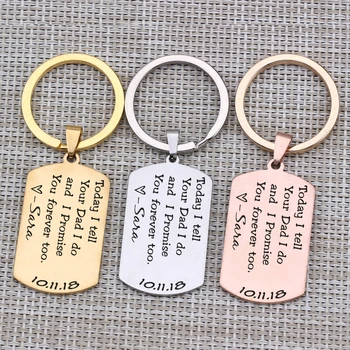 Name & Date Personalize Customized Key Chain Men Women Gift Jewelry Key Pendant "Today I Tell Your Dad...Forever Too"Present
Name & Date Personalize Customized Key Chain Men Women Gift Jewelry Key Pendant "Today I Tell Your Dad...Forever Too"Present
