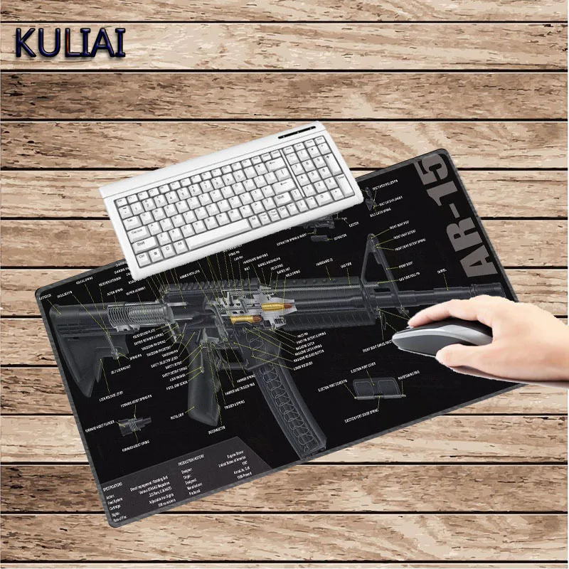 XGZ крутой Ar-15 Ouija Gun большой размер игровой коврик для мыши резиновый скользящий
