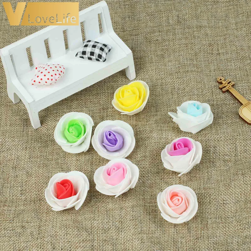 50pcs 4cm Small Mini Roses Foam Artificial Flowers For Wedding Festive Decoration Handmade Pompom DIY Craft Accessories
50pcs 4cm Small Mini Roses Foam Artificial Flowers For Wedding Festive Decoration Handmade Pompom DIY Craft Accessories