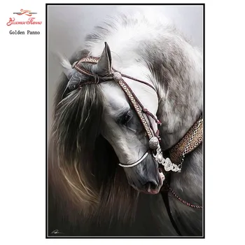 Golden Panno,Needlework,DIY DMC Cross stitch,Sets For Embroidery kit 14ct unprinted cotton thread Tears of horse Cross-Stitching 
Golden Panno,Needlework,DIY DMC Cross stitch,Sets For Embroidery kit 14ct unprinted cotton thread Tears of horse Cross-Stitching