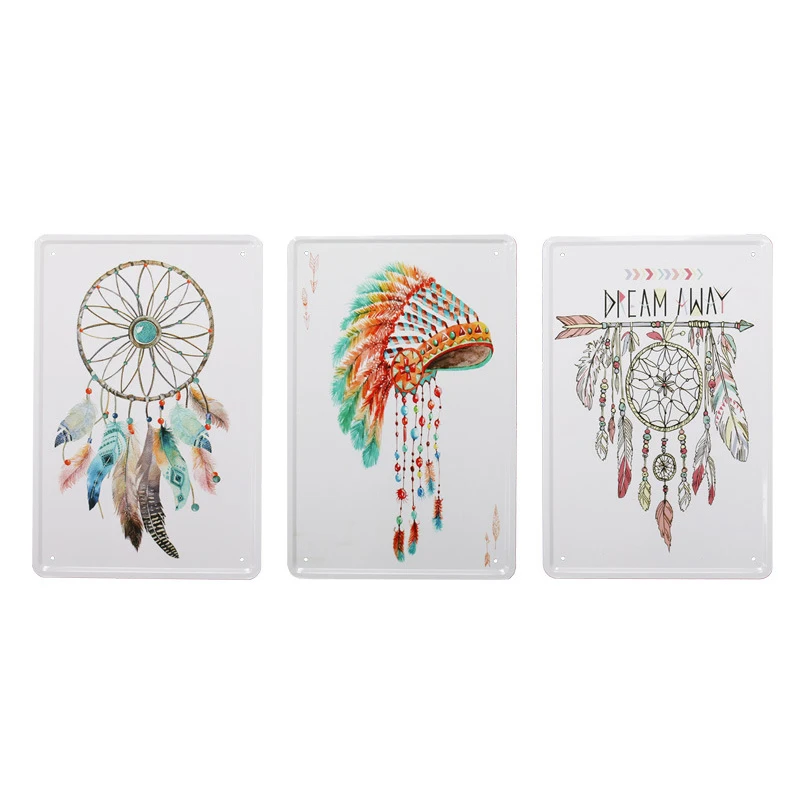 1pc Indian Dreamcatcher Tinplate Wall Painting Decorative Metal Plate Tin Sign Wall Pictures Art Background Decor For Bedrooms
1pc Indian Dreamcatcher Tinplate Wall Painting Decorative Metal Plate Tin Sign Wall Pictures Art Background Decor For Bedrooms
