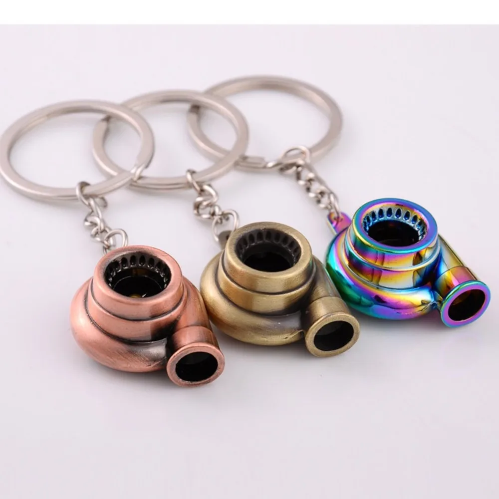 

New Creative design car modified turbocharged engine metal key chain waist hanging key ring chain pendant