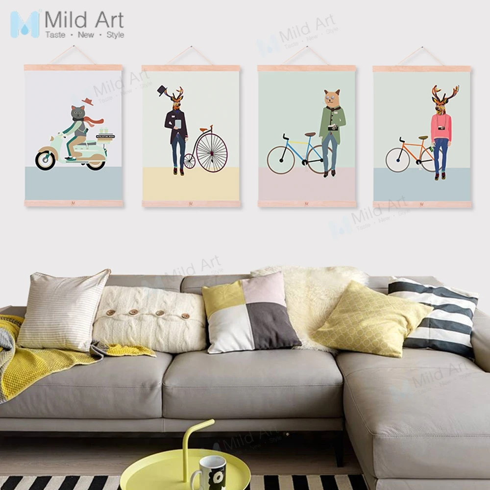 Vintage Gentleman Hipster Animals Bicycle Deer Wooden Framed Canvas Painting Nordic Scroll Wall Art Pictures Decor Poster Prints
Vintage Gentleman Hipster Animals Bicycle Deer Wooden Framed Canvas Painting Nordic Scroll Wall Art Pictures Decor Poster Prints