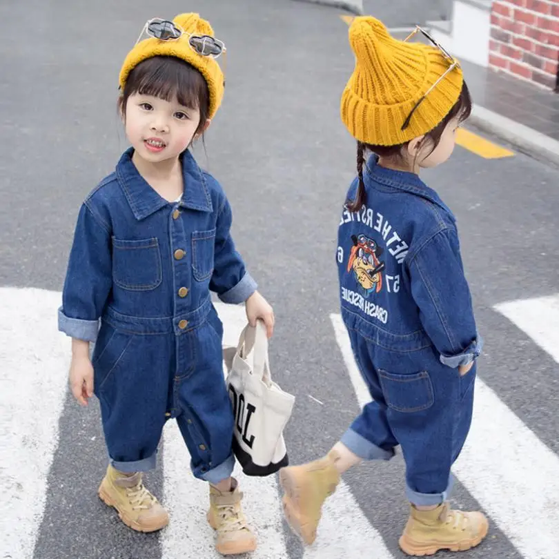 Одежда для маленьких девочек джинсовые комбинезоны малышей коллекция 2019 года