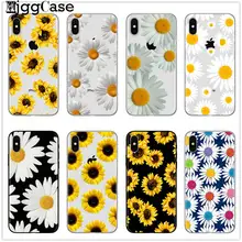 かわいい夏デイジーひまわり花ソフトクリア電話ケース iphone 7 7 プラス 6 6 S 8 8 プラス X XS 最大サムスン S8 S9 S10 プラス(China)