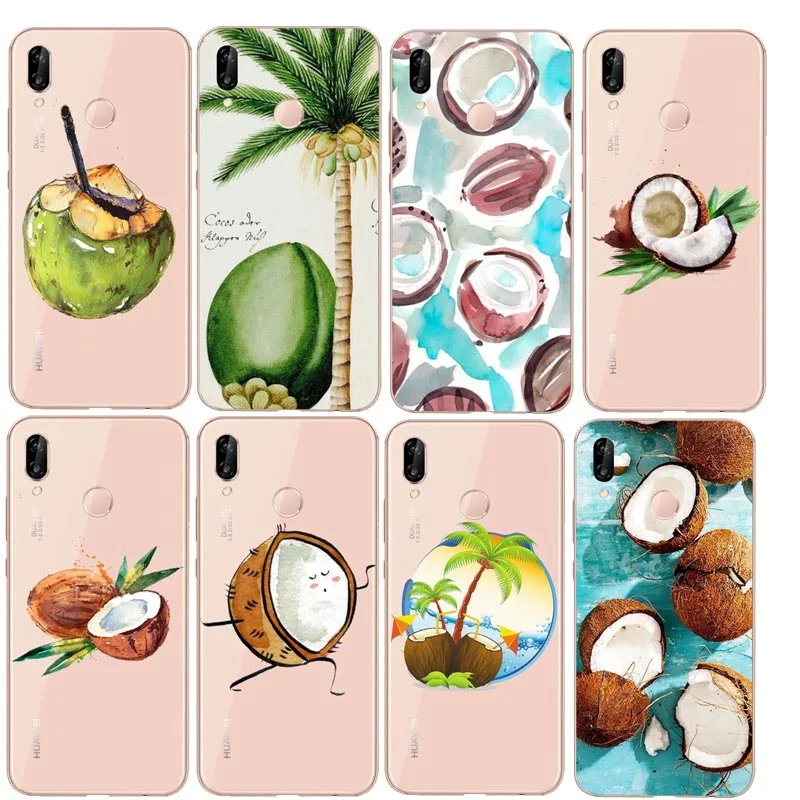 Silicone Cover Phone Case For Red rice NOTE5pro Xiaomi MI 6PLUS 8 5SPLUS Smart Coconut on the beach | Мобильные телефоны и