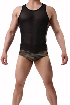 Sexy Man Wresting Undershirts Camouflage Ultra Thin Tight Splicing Body Mens Sexy Bodysuit Fashion
Sexy Man Wresting Undershirts Camouflage Ultra Thin Tight Splicing Body Mens Sexy Bodysuit Fashion
