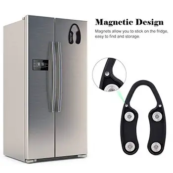 Magnetic Storage Organizer Black Bottle Opener Foil Remover Beer Wine Foil Sharp Cutter Bar Tools For Bottles Opening
Magnetic Storage Organizer Black Bottle Opener Foil Remover Beer Wine Foil Sharp Cutter Bar Tools For Bottles Opening