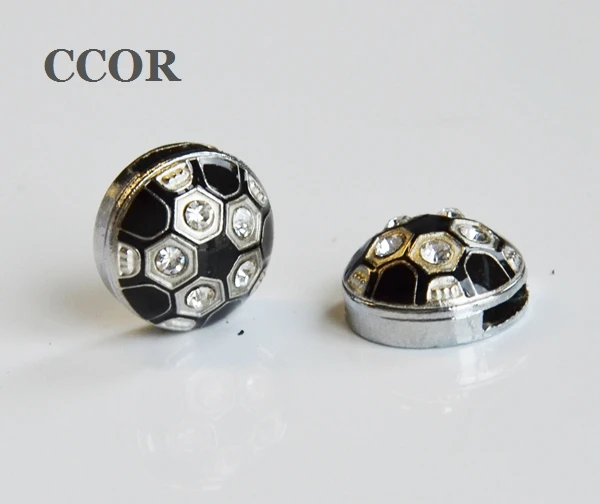 CCOR 30-100pcs DIY accessory 8mm Hole Rhinestone 15MM*15MM Soccer Slide Charms Beads DIY 8MM Dog Cat Collar Wristband CD0032
CCOR 30-100pcs DIY accessory 8mm Hole Rhinestone 15MM*15MM Soccer Slide Charms Beads DIY 8MM Dog Cat Collar Wristband CD0032